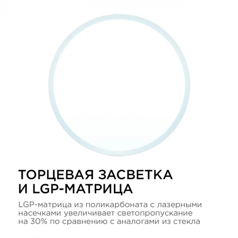 Потолочный светильник светодиодный круглый 220В 18Вт 1440лм изолированный драйвер 6500K Apeyron 06-64