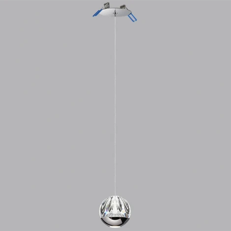 Подвесной светильник Odeon Light Sono 5100/5L хром/прозрачный/акрил "2 в 1" LED 5W 4000K (220V, на проводе, шар)