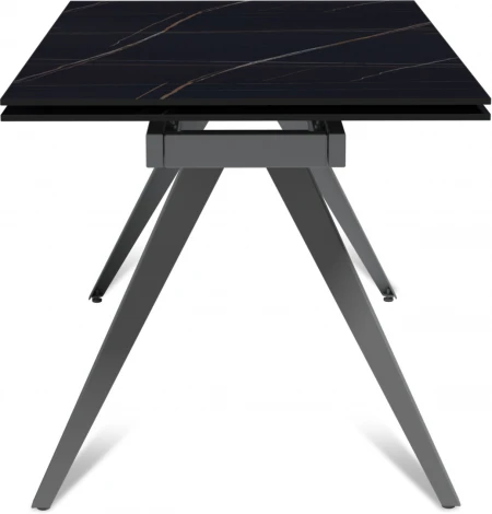 Стол раскладной Asti (140+40+40), керамика матовая Blackgold Top Concept арт.21878