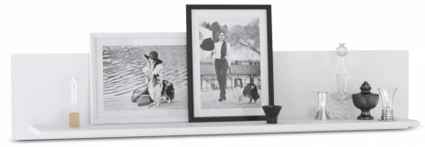 Полка Бэль 10.107 (Бэль 10.107 белый премиум) Mobi арт.330347