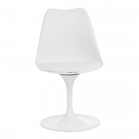 Стул TULIP FASHION CHAIR (mod.109) белый / белый (металл/пластик/PU)