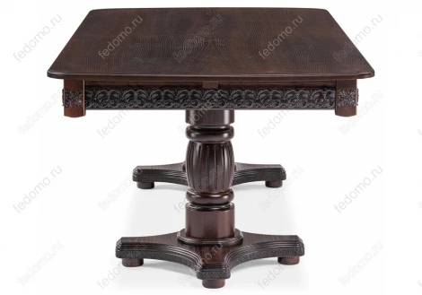 Стол Woodville Морнит 220(320)х110 орех темный / орех 483915