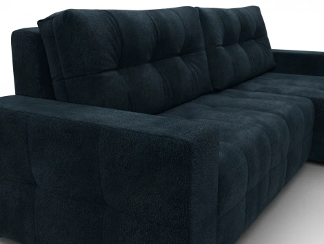 Диван угловой Лига-122 угол универсальный (ДСП,Брус,Велюр/Графит) Лига Диванов 137611