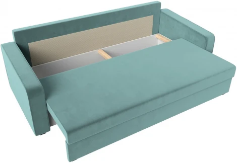 Диван прямой Лига-009 (Бирюзовый/Велюр) Лига Диванов арт.118041