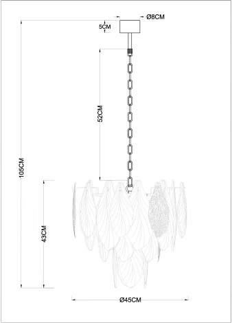 Подвесная люстра Arte Lamp Felicita A4080LM-6GO (220V, на цепи)