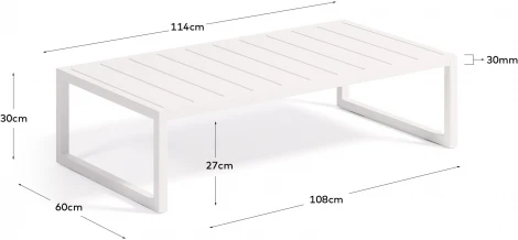 Стол уличный La Forma (ex Julia Grup) Comova (Белый/ Металл,Алюминий,Сталь)