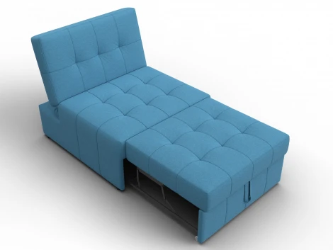 Кресло-кровать Лига-107 (80) (ЛДСП,Брус,Фанера,Рогожка/Голубой) Лига Диванов 134893