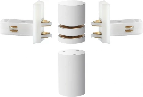 Соединитель с токопроводом гибкий угловой "L" Novotech Flum 135248 белый 48V