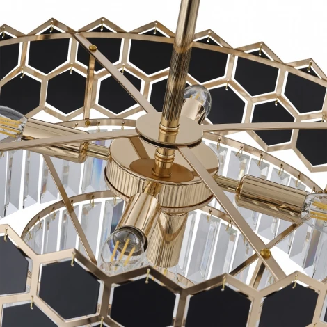 Подвесная люстра хрустальная на штанге Arte Milano Sorrento-5009 375009/4+2/300/480 GD (220V)