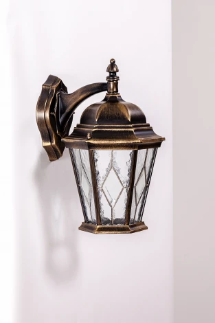 Уличный настенный фонарь Oasis Light ASTORIA 2M 91402M Gb ромб (220V, фонарь, IP44)