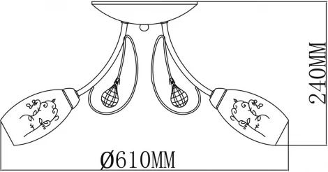 Потолочная люстра MW-Light Фиеста 267013403 (220V, лепестки, листья, ветки)