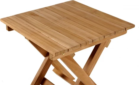 Столик кофейный складной Watsu (Массив тика/Бежевый) ОГОГО Обстановочка! арт.889240