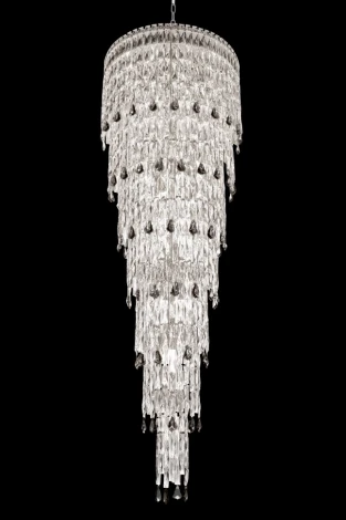 Подвесная люстра каскадная Fluorite The Empress FL1062-32P (220V, хрусталь)