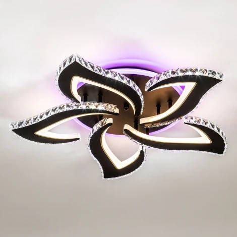 Потолочная люстра светодиодная на штанге с пультом с регулировкой цветовой температуры и яркости LED4U LED4U L2839-5 BK