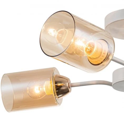 Потолочная люстра на штанге Escada Vertigo 1131/4P White/Gold 4x60Вт E27, металл/стекло, белый/золото