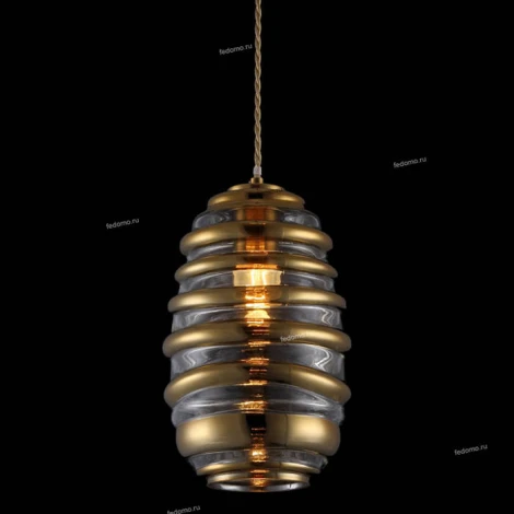 Подвес Natali Kovaltseva, 1 плафон, бронза с прозрачным