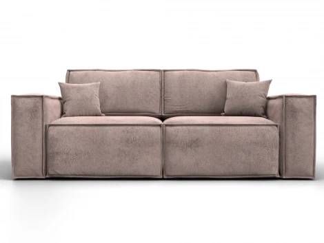 Диван прямой Лига-081 НПБ (ДСП/Пластик/Велюр/Бежевый) Лига Диванов 134135