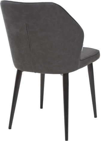 Стул SEATTLE RU-07 серая сталь, экокожа / черный каркас М-City