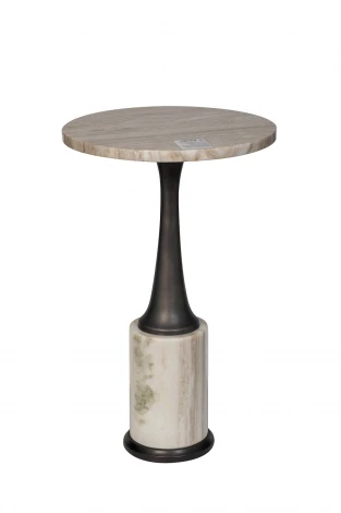 Стол журнальный "Травертин (Travertino)" d40*h63,5см 69-23158 Garda Decor