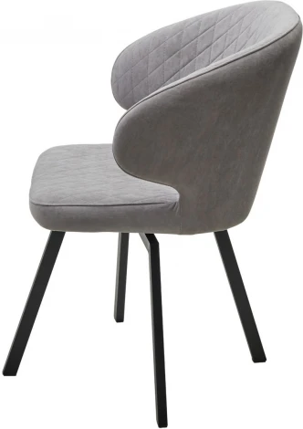 Стул M-City ХИЛТОН 360 град., цвет B22 Серый, велюр / черный каркас