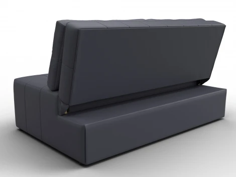 Диван прямой Лига-107 (140) (ЛДСП,Брус,Фанера,Экокожа/Серый) Лига Диванов 134926