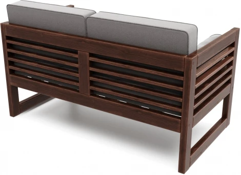 Диван Arsko прямой Сега М орех велюр серый