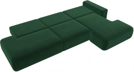 Диван угловой Лига-036 НПБ Модерн Лонг правый угол (Зеленый/Велюр) Лига Диванов арт.121427