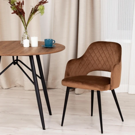 Обеденный стул Tetchair VALKYRIA (Ткань,Металл/Коричневый)
