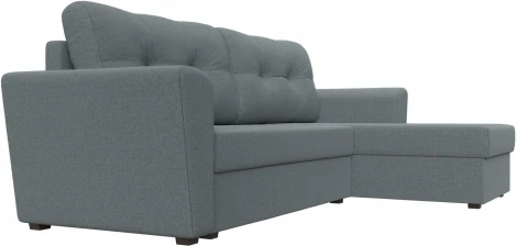 Диван угловой Амстердам Лайт правый угол (Серый/Рогожка) Лига Диванов арт.121169