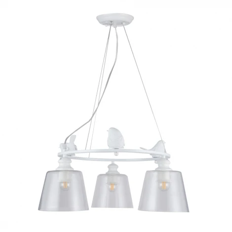Подвесная люстра Arte Lamp Passero A4289LM-3WH (220V, на тросе, птички)