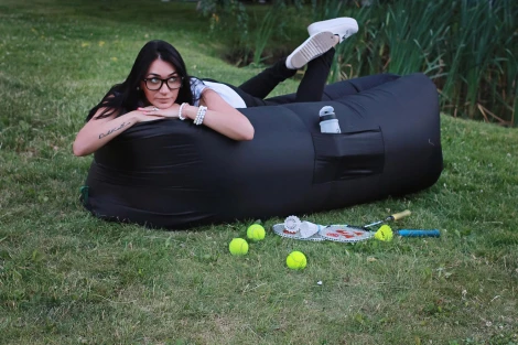 Надувной лежак Dreambag AirPuf Черный 5900900