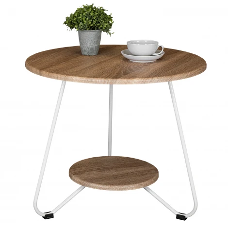 Стол журнальный BeautyStyle 38 дуб сонома/белый Mebelik 009594