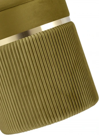 Пуф Миранда с ящиком велюр оливковый УТ000035333