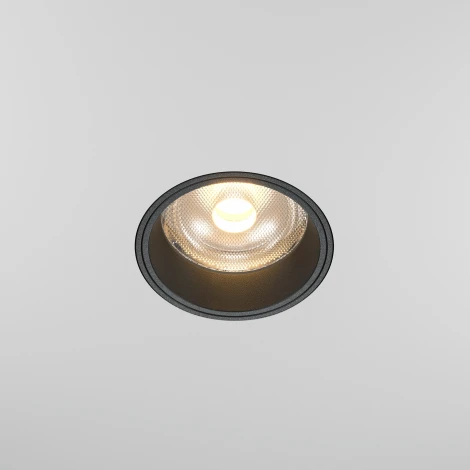 Встраиваемый светильник светодиодный под гипсокартон Maytoni Focus Led DL125-L12-3K-TRS-B (220V, круглые)