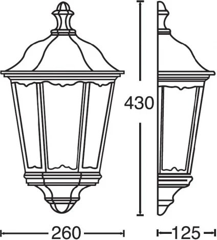 Уличный настенный фонарь Oasis Light PETERSBURG M 79855 Gb