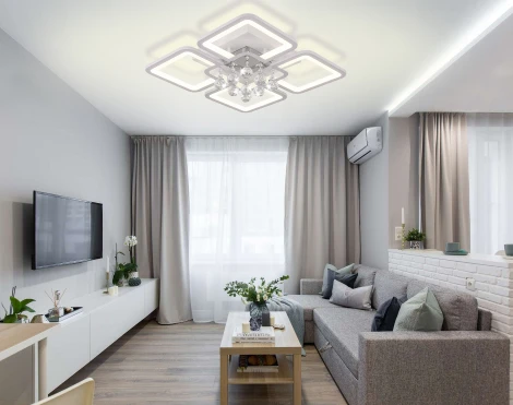 Потолочная люстра Natali Kovaltseva Cascade LED LAMPS 81157 (регулировка яркости, 220V, подвески, пульт управления)