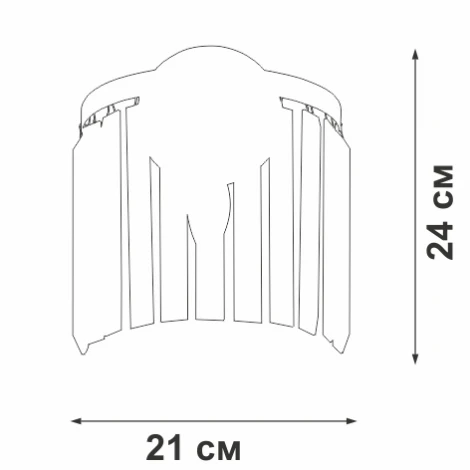 Бра Vitaluce V5151-9/1A, 1xE14 макс. 40Вт (220V, хрусталь)