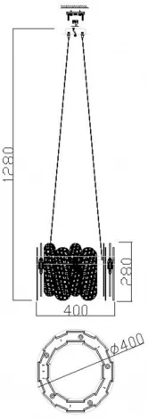 Подвесная люстра Freya Deserto FR5141PL-05BS