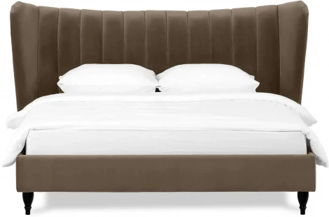 Кровать Queen II Agata L ОГОГО (арт.574736), (Ткань/Коричневый)