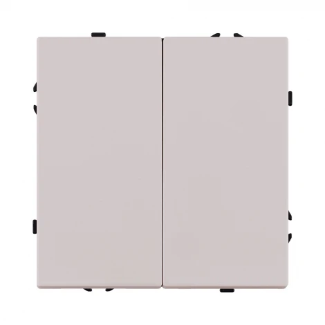 Выключатель кнопочный 2-клавишный 10А/250В кашемир матовый Kollinger Eclipse EC-025CM