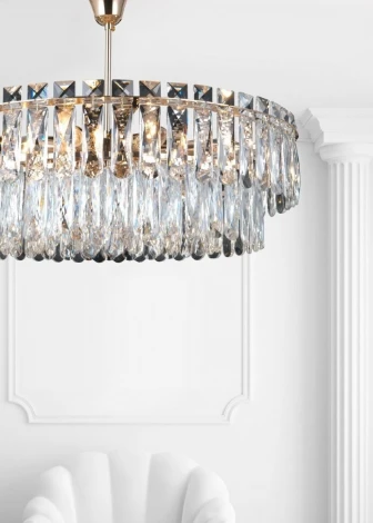 Потолочная люстра на штанге Lumien Hall Kristin LH0066/8C-FGD-CL