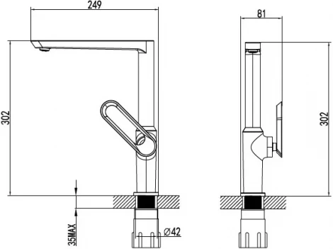 Смеситель Bien Hermes BE11009408 для кухонной мойки