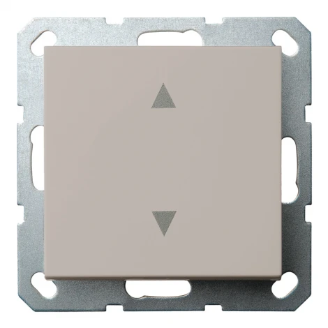 Выключатель жалюзи одноклавишный (тауп soft touch) Jasmart G-Classic G3018T