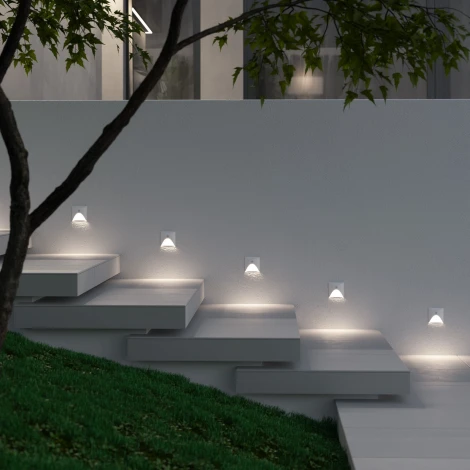 Подсветка светодиодная для лестниц встраиваемая IP65 Elektrostandard Move 40158/LED 4000K с датчиком движения Белый