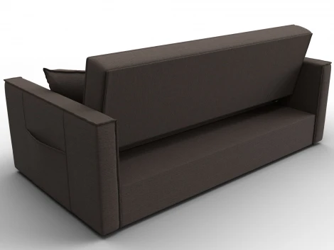Диван прямой Лига-104 (160) (ЛДСП,Брус,Фанера,Рогожка/Коричневый) Лига Диванов 134875