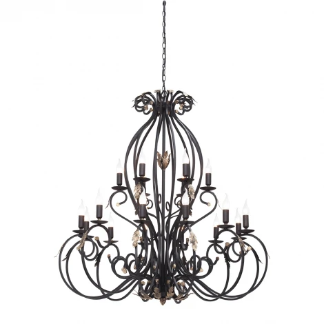 Подвесная люстра Vitaluce V1014/12+6 (220V, ковка, на цепи, свеча)