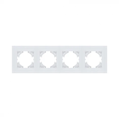 Рамка 4-постовая стекло белый Kollinger Reflex MG RM4WH