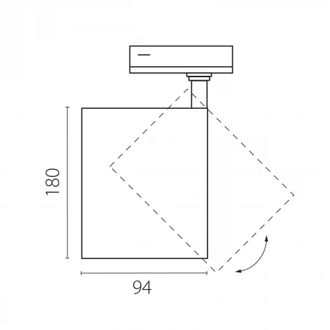 Трековый светильник однофазный/трехфазный светодиодный 40W 220V 2800LM 20-55G с тонким адаптером Lightstar Canno Pro C4407SS