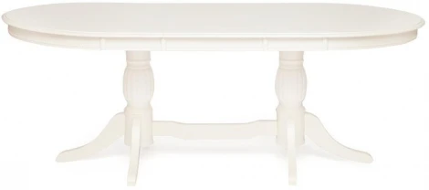 Стол обеденный LORENZO (Лоренцо) pure white (402) (дерево гевея/мдф)