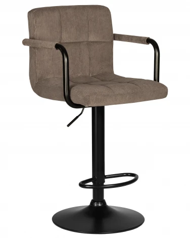 Набор 2 шт стул барный DOBRIN KRUGER ARM BLACK (какао вельвет (LAR-E2041-05))